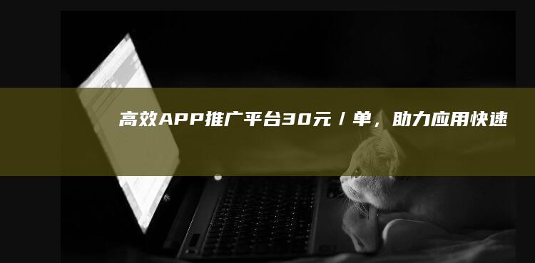 高效APP推广平台：30元／单，助力应用快速曝光与下载